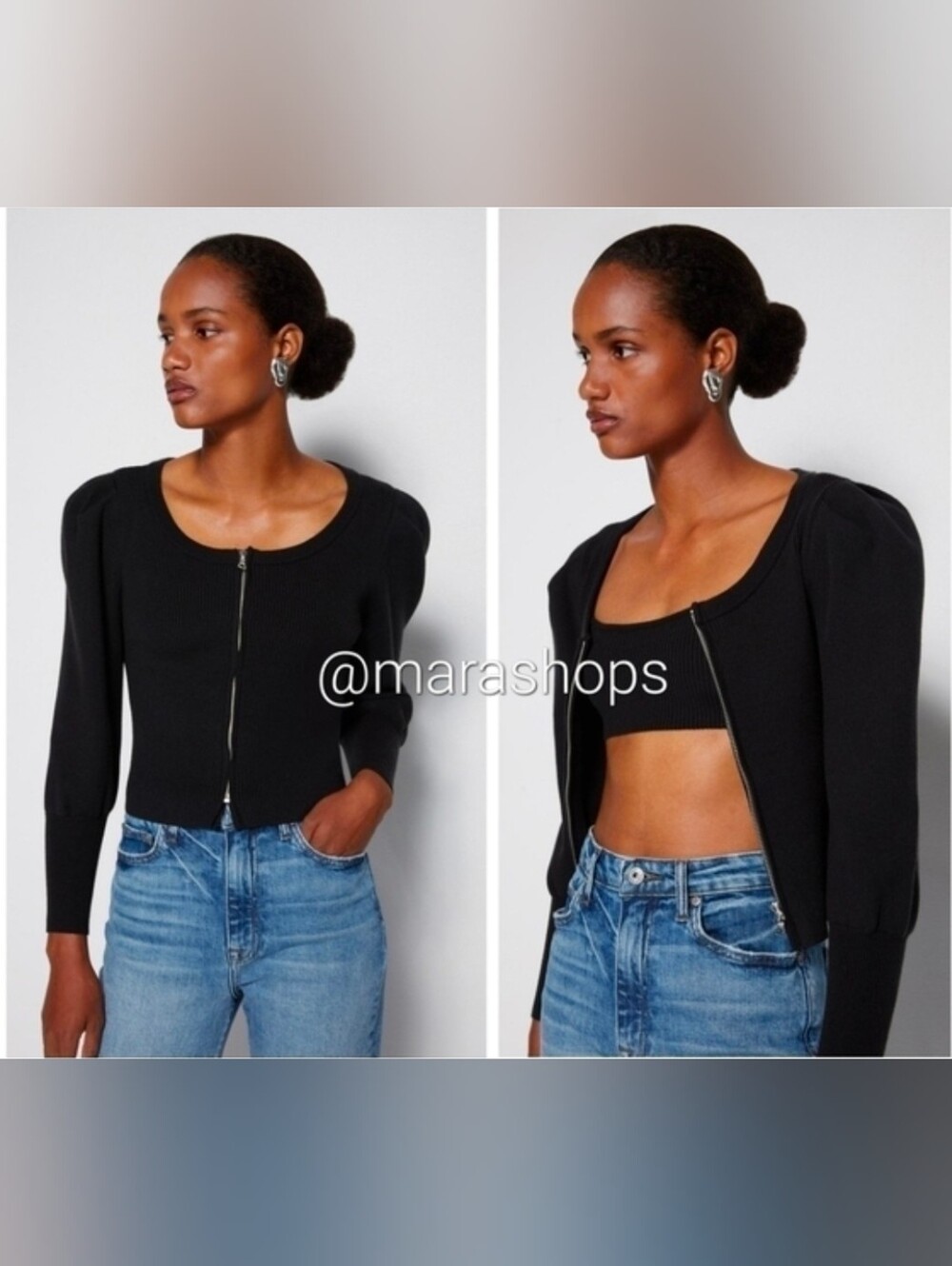 Jonathan Simkhai Iggy Puff Sleeve Cardigan